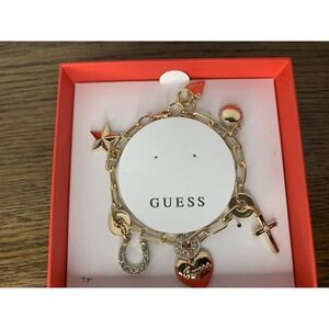 GUESS Los Angeles Gold Tone Bracelet 7.5 NWT Valentine's Day Gift